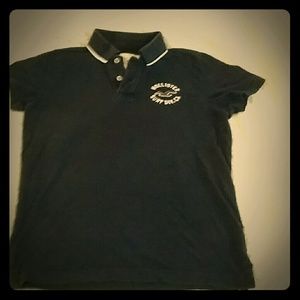Hollister signiture polo shirt in navy blue